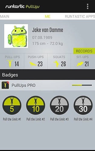 Runtastic: Pull-ups Android Application Image 1