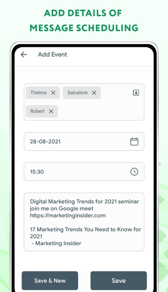 Auto Whatscheduler: Schedule WhatsApp Message App Android Application Image 2