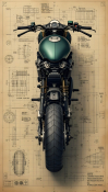Green Heavy Bike Motorola One Action Wallpaper
